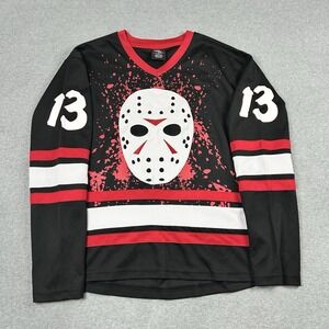 Jason Voorhees Hockey Jersey Mens Small Friday The 13th Movie Official